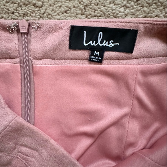 Lulus Superpower Blush Suede Pencil Skirt Pink - Size M - Picture 6 of 11